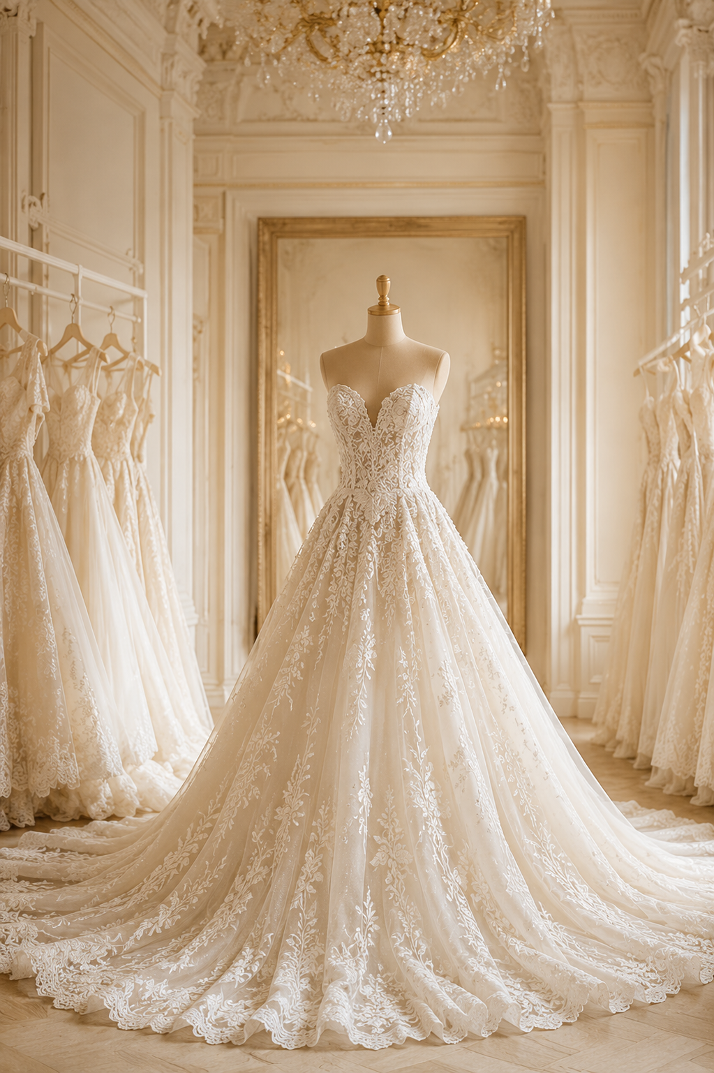 Luxury gown in boutique