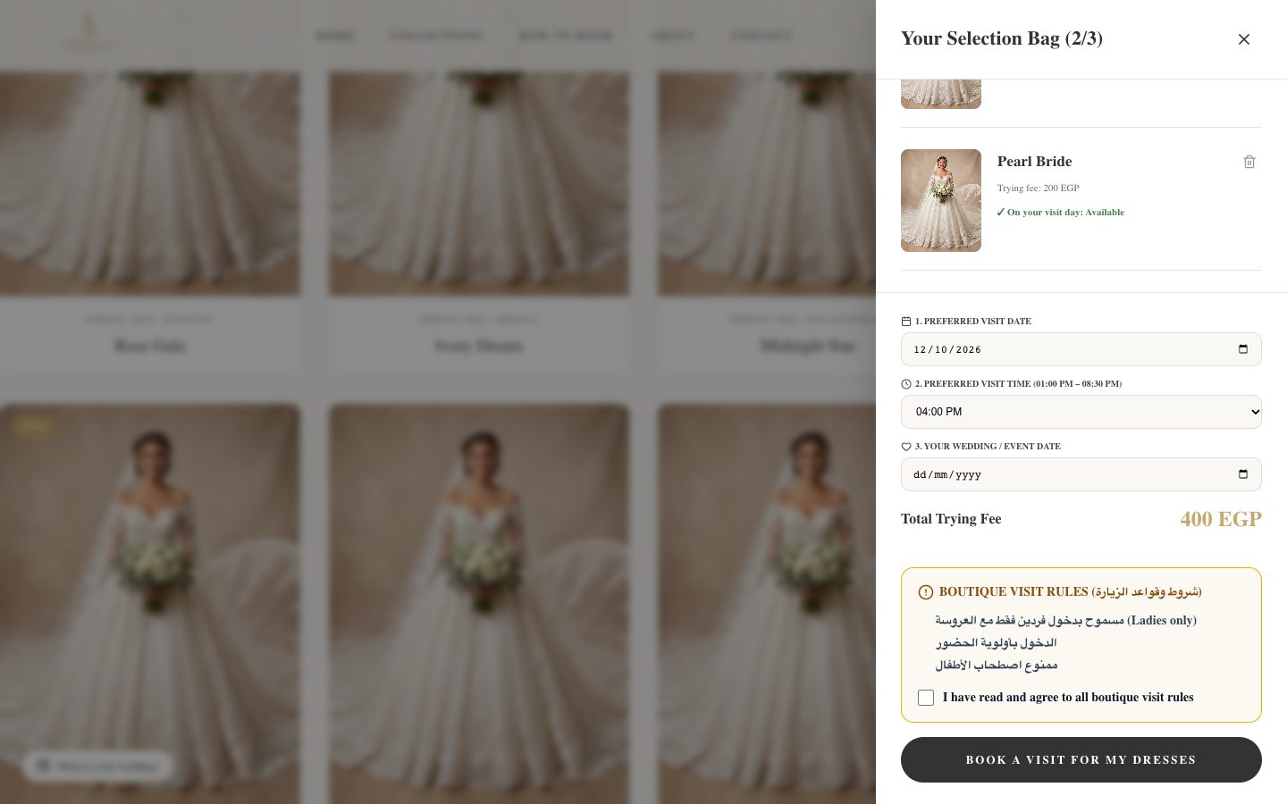 STEP 6: Choose Your Visit Date & Time